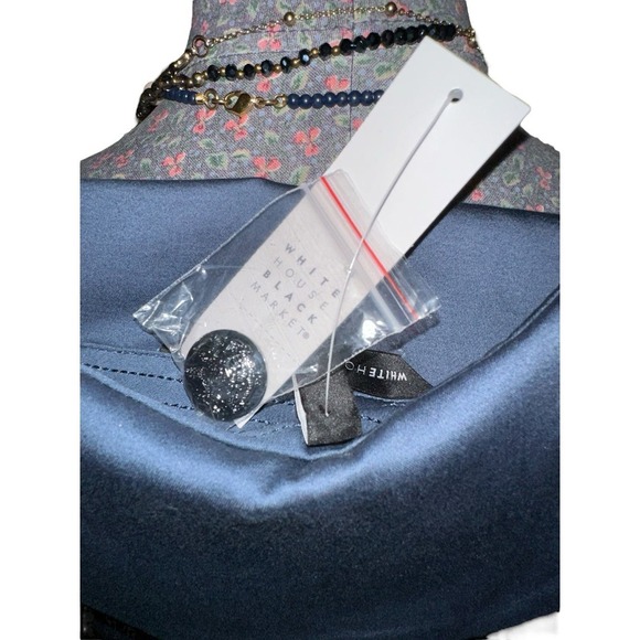 WHBM Off Shoulder Trench Coat Dress Double Breasted Size 00, NWT $275 Retail - Picture 8 of 9